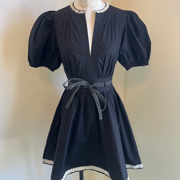 Black Ulla Johnson dress, size 2, beautiful detailing, NEVER WORN - Picture 1 of 6